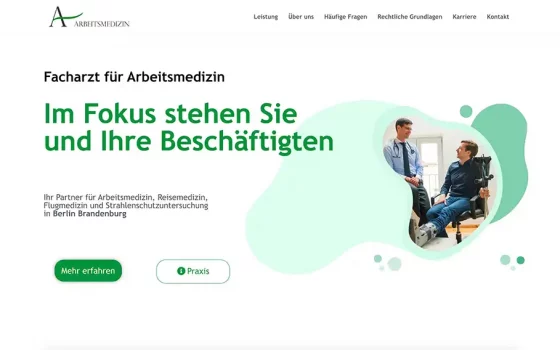 Website A-Arbeitsmedizin
