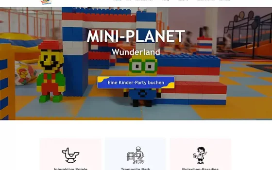 Website miniPlanet Wunderland