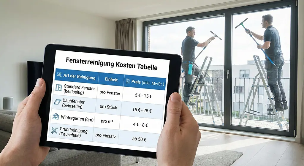 fensterreinigung kosten tabelle