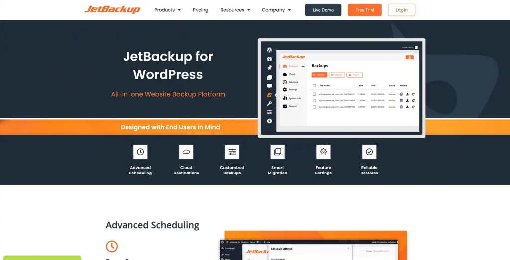 WordPress Datensicherung mit JetBackup
