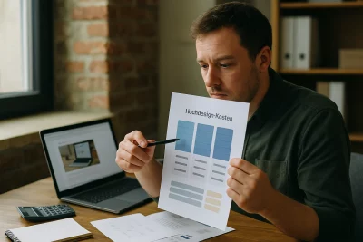 webdesign kosten 2026: Beitragsbild zum Artikel: Webdesign Kosten 2025: Was eine Profi Homepage wirklich kostet. Hauptm…