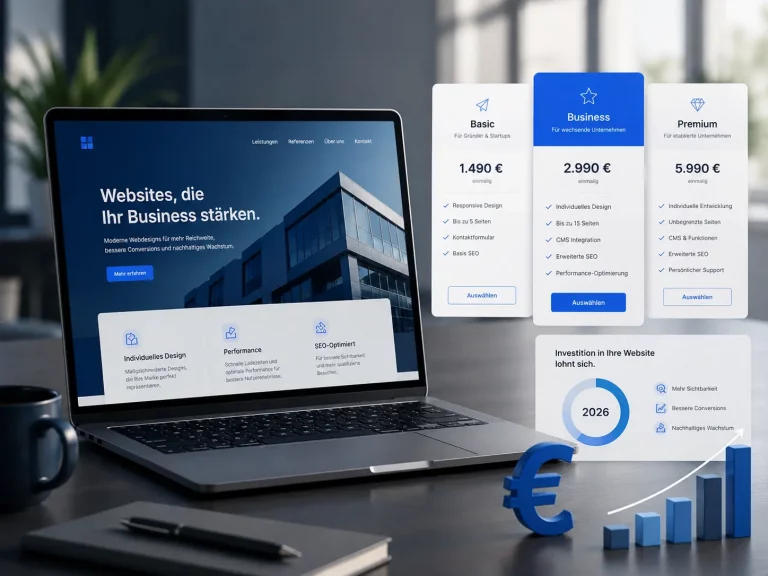 Was kostet eine Website 2026 - Preise fuer Unternehmen im Vergleich