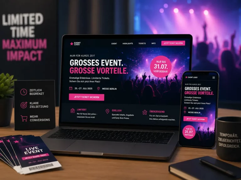 Webdesign für Events und Aktionen: Temporäre Seiten, die verkaufen